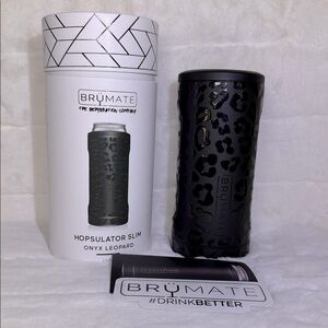BrüMate Onyx Leopard Hopsulator Slim can cooler New in box.